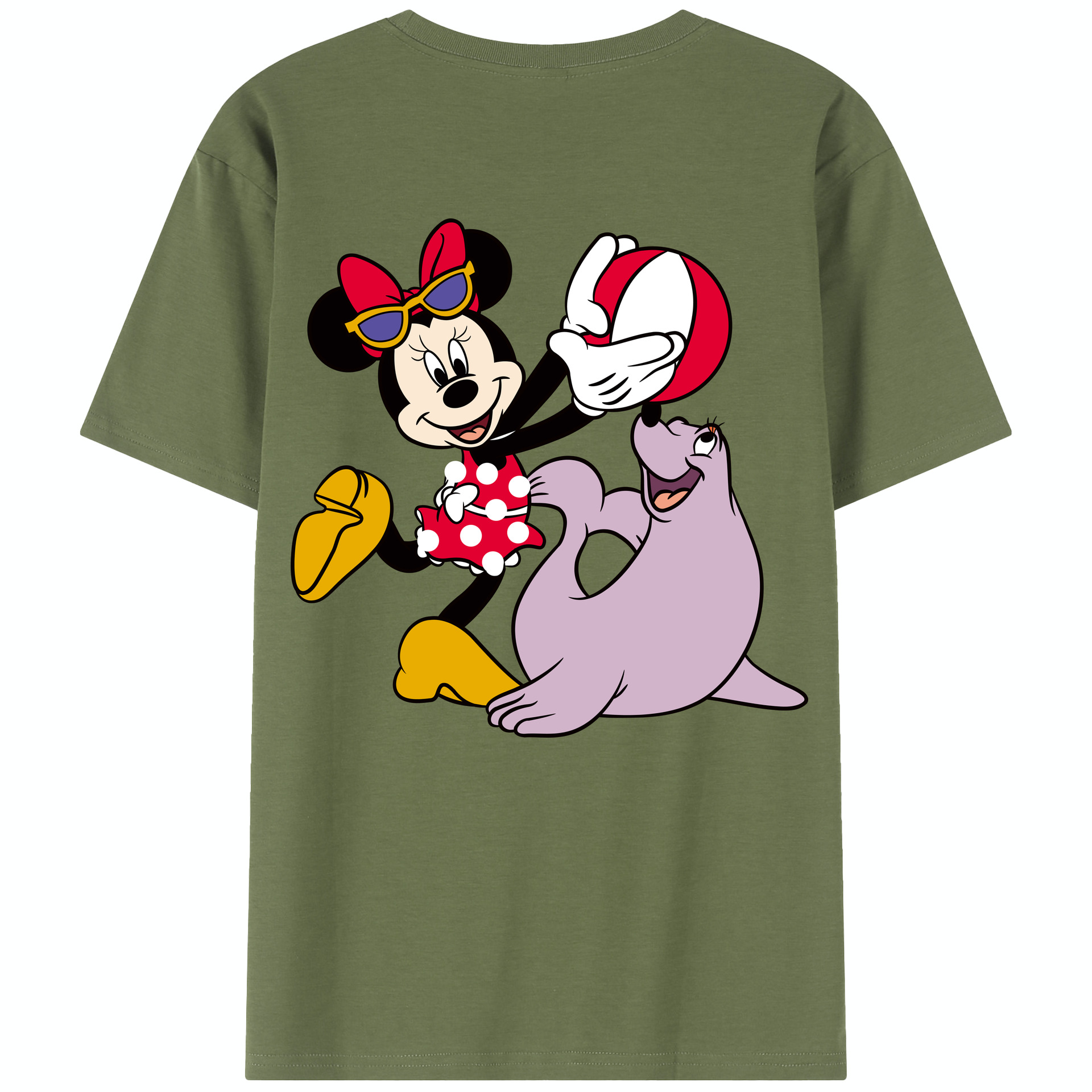 （画像用） ミッキーマウス Mickey Mouse 綿100％半袖Tシャツ（背面プリント）